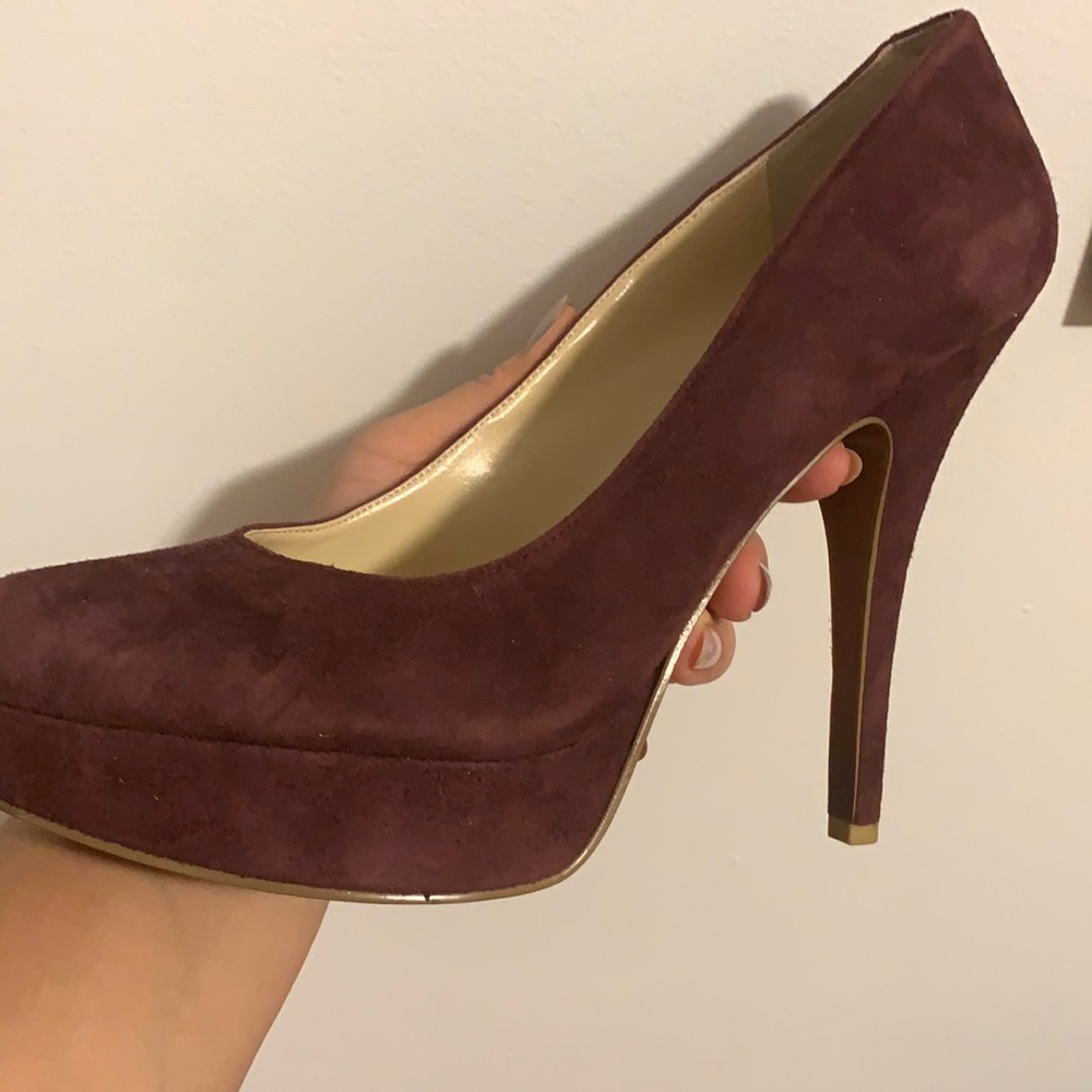 Platform Enzo Angiolini burgundy heels